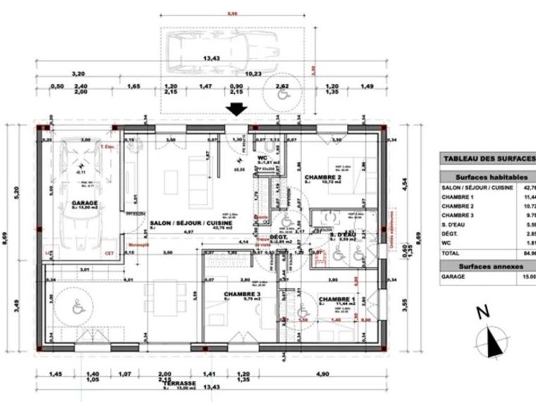 MAISON NEUVE 3 CH GARAGE ROAILLAN