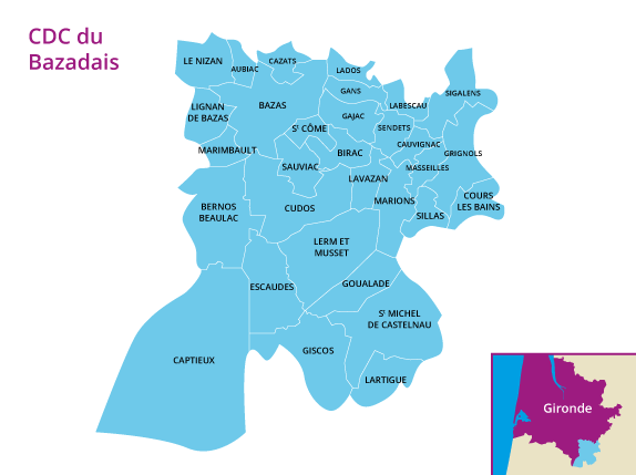 Carte du Bazadais